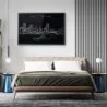 Framed Baltimore Skyline Wall Art for Bed Room - Dark