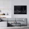 Framed Hong Kong Wall Art for Living Room - Dark
