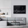 Framed Hong Kong Wall Art for Living Room - Dark