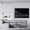 Framed New York Skyline Wall Art for Living Room Dark