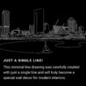 Milwaukee Skyline One Line Drawing Art - Dark