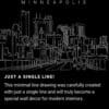 Minneapolis Skyline One Line Drawing Art - Dark