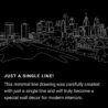 Philadelphia Skyline One Line Drawing Art - Dark