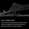 San Francisco One Line Drawing Art - Dark