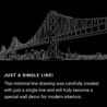 San Francisco One Line Drawing Art - Dark