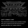 Asakusa Tokyo Japan One Line Drawing Art - Dark
