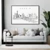 Austin Skyline Canvas Art Print - Living Room - Dark