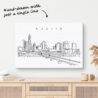 Austin Texas Skyline One Line Drawing