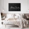 Boise Idaho Canvas Art Print - Bed Room - Dark