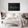 Boise Idaho Canvas Art Print - Bed Room - Dark