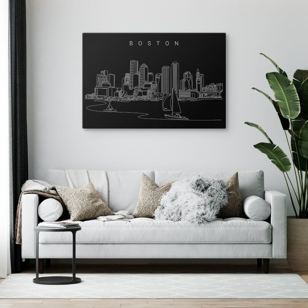 Boston Harbor Canvas Art Print Lifestyle Boston Harbor Canvas Art Print Lifestyle