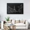 Charleston SC Canvas Art Print - Living Room - Dark