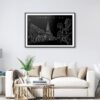 Charleston SC Skyline Art Print for Living Room - Dark