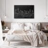 Charlotte NC Skyline Canvas Art Print - Bed Room - Dark