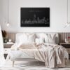 Chicago Skyline Canvas Art Print - Bed Room - Dark