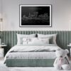 Columbus Skyline Art Print for Bedroom - Dark
