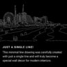 Daytona Beach One Line Drawing Art - Dark
