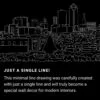 Des Moines Skyline One Line Drawing Art - Dark
