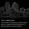Durham Skyline One Line Drawing Art - Dark
