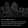Durham Skyline One Line Drawing Art - Dark