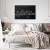 East Boston Harbor Skyline Canvas Art Print - Bed Room - Dark