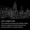 Edinburgh Skyline One Line Drawing Art - Dark