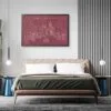 Framed Amsterdam Skyline Wall Art for Bed Room - Dark