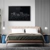 Framed Boise Idaho Wall Art for Bed Room - Dark