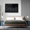 Framed Charlotte NC Wall Art for Bed Room - Dark