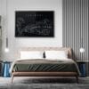 Framed Key West Wall Art for Bed Room - Dark