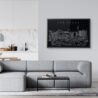 Framed Las Vegas Wall Art for Living Room - Dark
