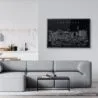 Framed Las Vegas Wall Art for Living Room - Dark