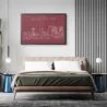 Framed Manchester Skyline Wall Art for Bed Room - Dark