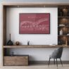 Framed Memphis Wall Art for Home Office - Dark