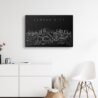Kansas City Skyline Canvas Art Print - Hallway - Dark