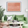 Las Vegas Skyline Art Print for Living Room - Dark