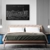 Las Vegas Skyline Canvas Art Print - Bed Room - Dark