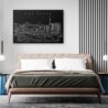 Las Vegas Skyline Canvas Art Print - Bed Room - Dark