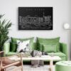 Las Vegas Skyline Canvas Art Print - Living Room - Dark