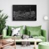 Las Vegas Skyline Canvas Art Print - Living Room - Dark