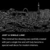 Las Vegas skyline One Line Drawing Art - Dark