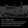 Las Vegas skyline One Line Drawing Art - Dark