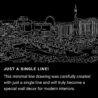 Las Vegas skyline One Line Drawing Art - Dark