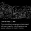 Lisbon Skyline One Line Drawing Art - Dark