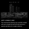Madrid Skyline One Line Drawing Art - Dark