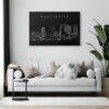 Manchester Skyline Canvas Art Print Lifestyle