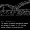 Memphis Skyline One Line Drawing Art - Dark