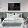 Minneapolis Skyline Art Print for Bedroom - Dark