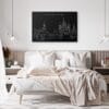 Moscow Russia Canvas Art Print - Bed Room - Dark
