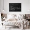 NYC Brooklyn Bridge Canvas Art Print - Bed Room - Dark
